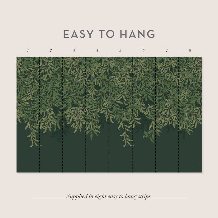 William Morris at Home Fotobehang - Willow Bough Deep Green - 400x250