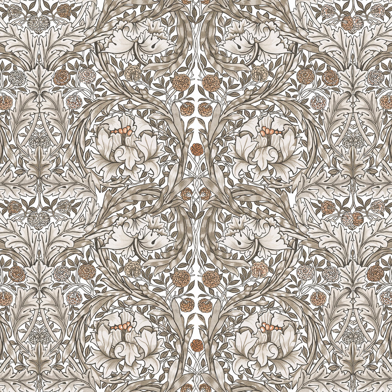 William Morris at Home Fotobehang African Marigold Neutral