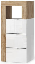 Benvenuto Design Hamburg HG Wit | Eiken Badkamerkast 3-Lades Mini