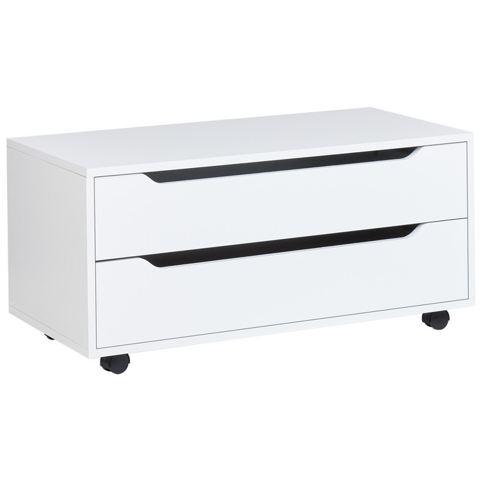 Beliani - OSASCO - Badkamerkast met wieltjes - Wit - MDP