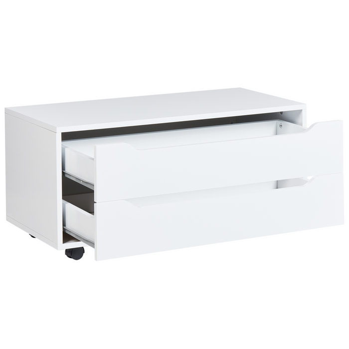 Beliani - OSASCO - Badkamerkast met wieltjes - Wit - MDP