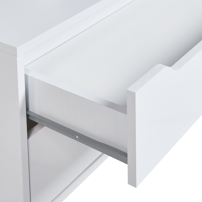 Beliani - OSASCO - Badkamerkast met wieltjes - Wit - MDP