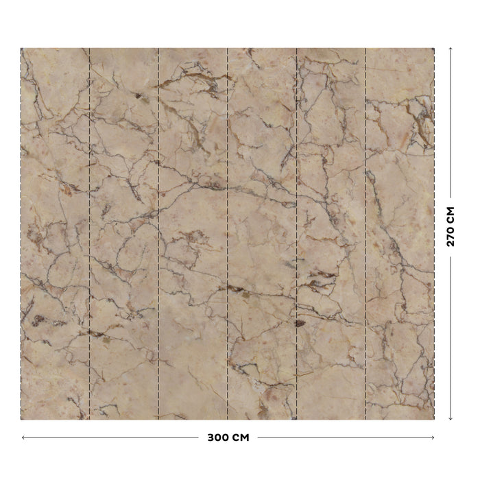 LOOKS by Wolfgang Joop Fotobehang - Marmor - Rosa - 270x300cm