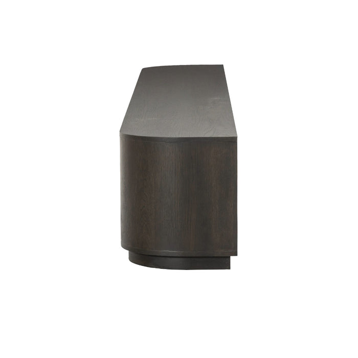 Livingfurn - Tv-meubel Donkerbruin Eiken - 220x40x45 - Novero