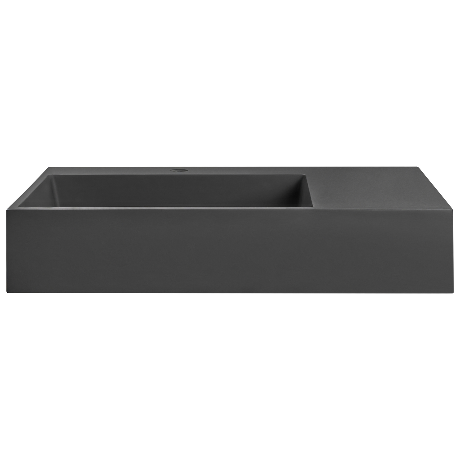 Beliani - CUSCO - Wastafel - Zwart - 75 x 43 cm - Mineraalgietwerk