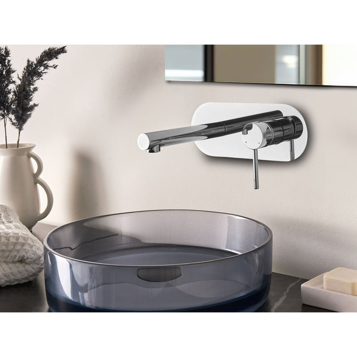 Beliani - CLAVIJO - Wandgemonteerde mengkraan - Zilver - Messing