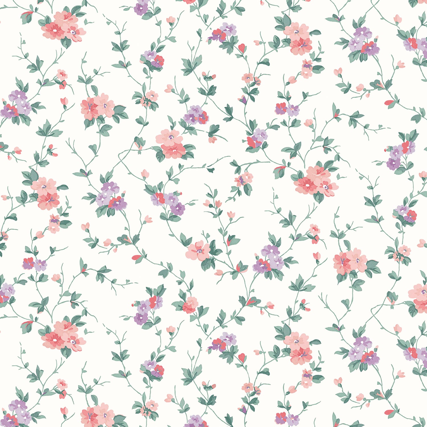 Laura Ashley Priory Behang - Bloemen - 10mx52cm - Roze