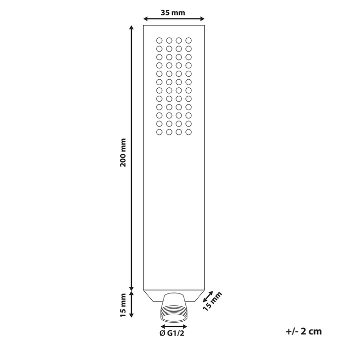 Beliani - TABACAL - Handdouche - Zilver - Messing