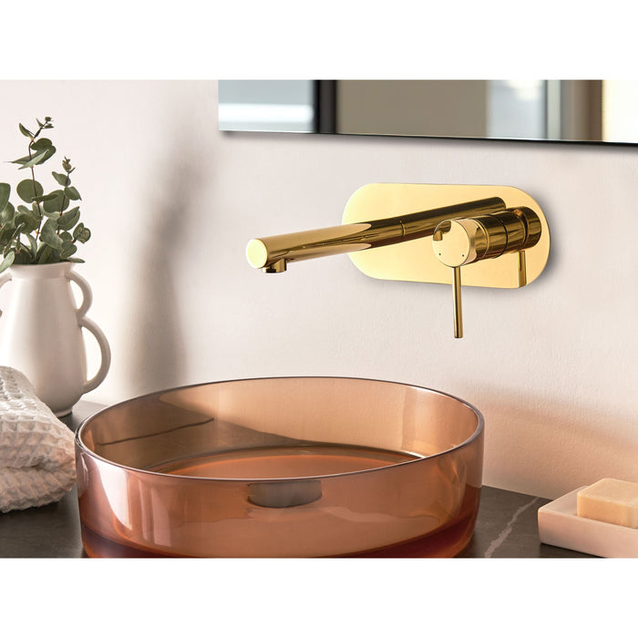 Beliani - CLAVIJO - Wandgemonteerde mengkraan - Goud - Messing