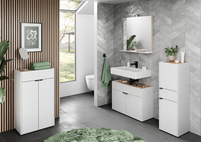 Germania Forano Wit | Eiken Wastafelonderkast 80 cm