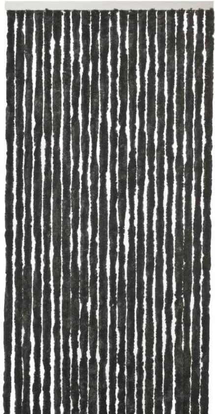 Vliegengordijn-kattenstaart- 120x240 cm grijs|zwart|wit mix 120 x 240