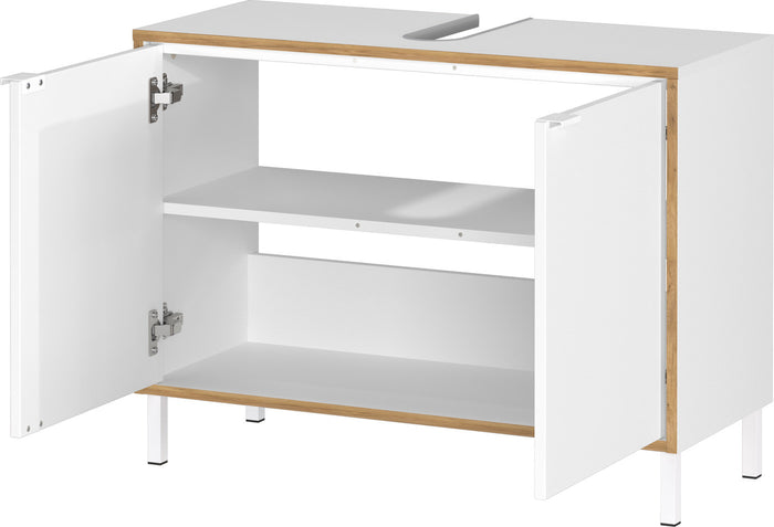 Germania Topeka Wit | Eiken Badmeubel Set Een