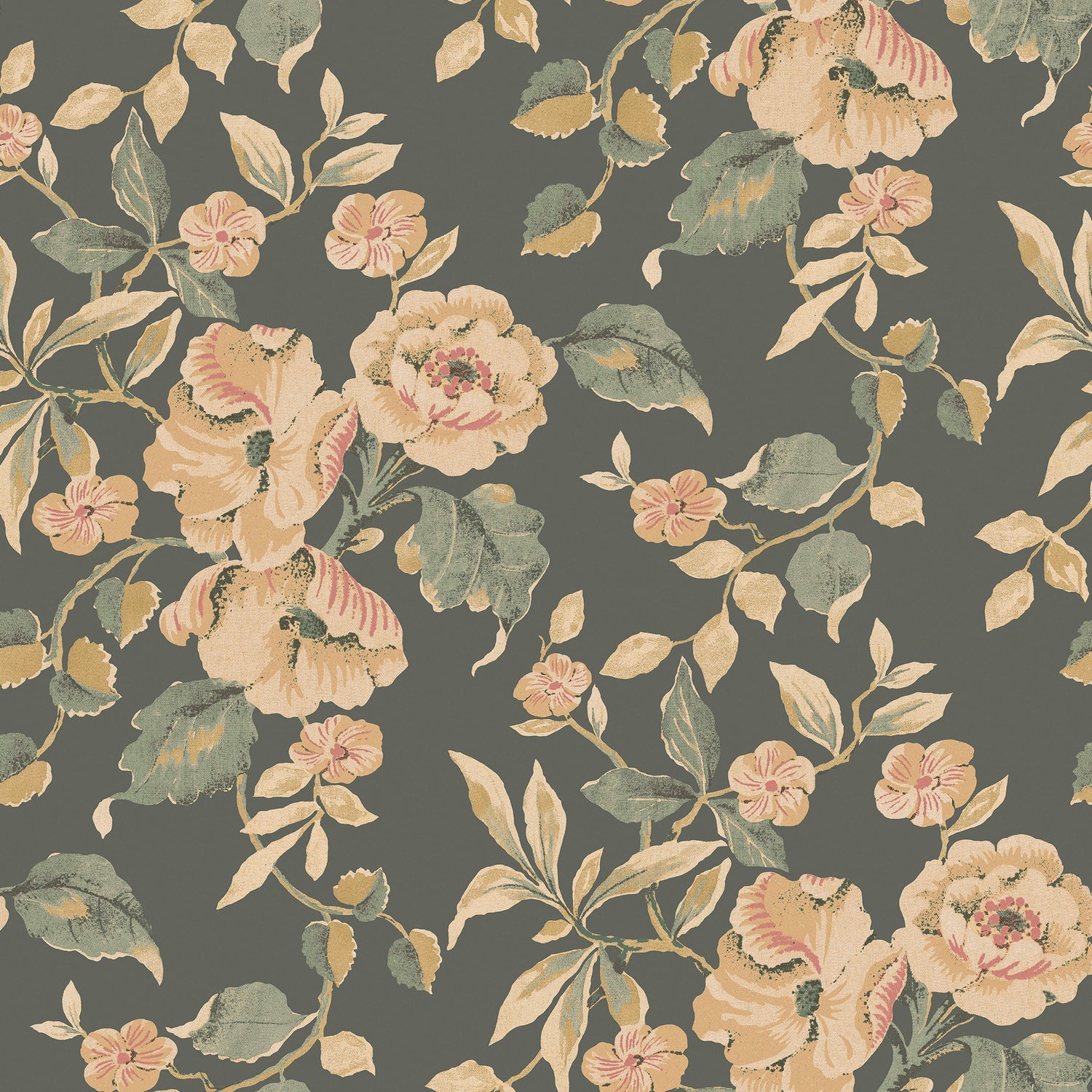 Laura Ashley Alyworth Trail Behang  - Bloemen - 10mx52cm - Blauw