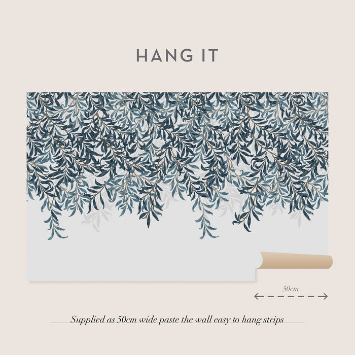 William Morris at Home Fotobehang - Willow Bough Blue - 400x250 cm