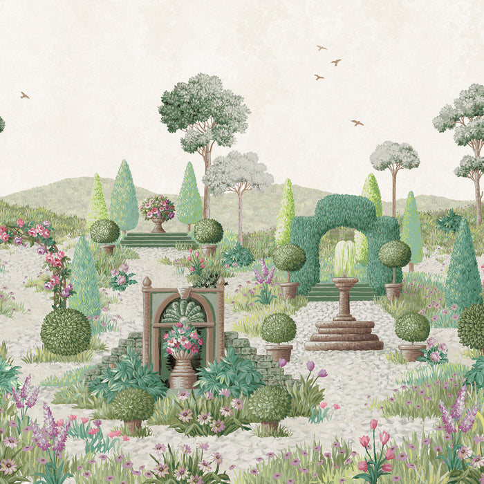 Laura Ashley Naunton Folly Fotobehang - Planten - 280x300cm - Groen