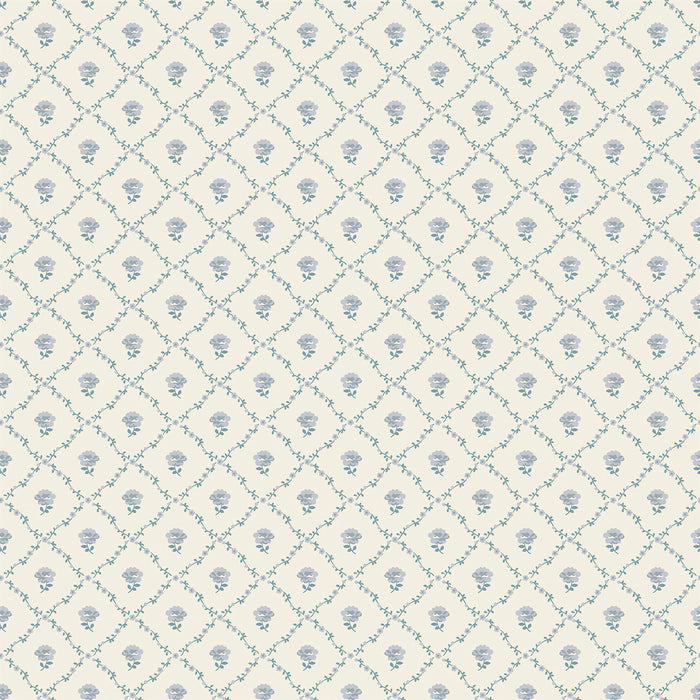 Laura Ashley Kate Behang - Bloemen - 10mx52cm - Blauw