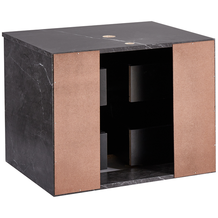 Beliani - SERRA - Badkamerkast - Zwart - 60 x 47 cm - MDP