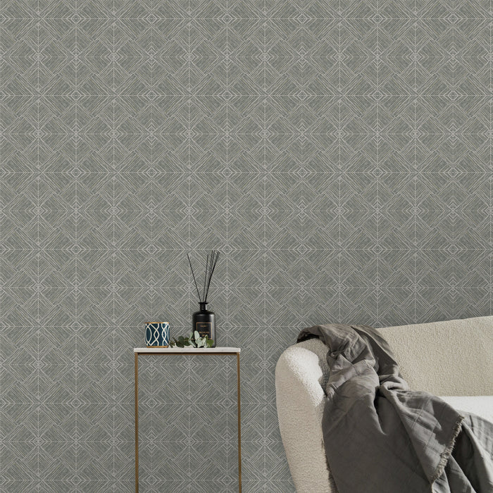 Kayori vliesbehang Kyushu - Blauw