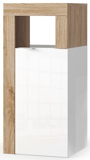 Benvenuto Design Hamburg HG Wit | Eiken Badkamerkast 1-Deur Mini