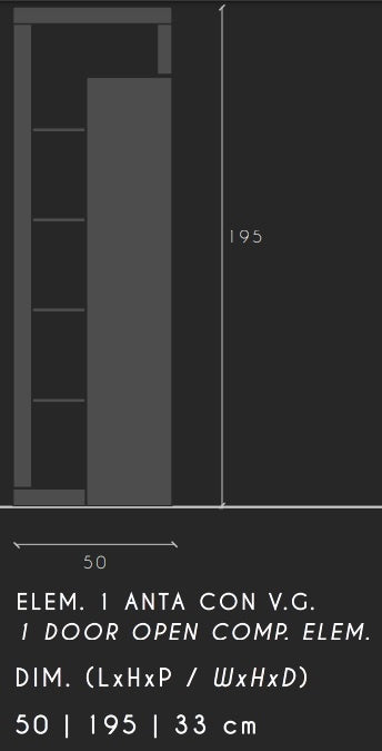 Benvenuto Design Hamburg HG Wit | Eiken Badkamerkast 1-Deur 4-Planken