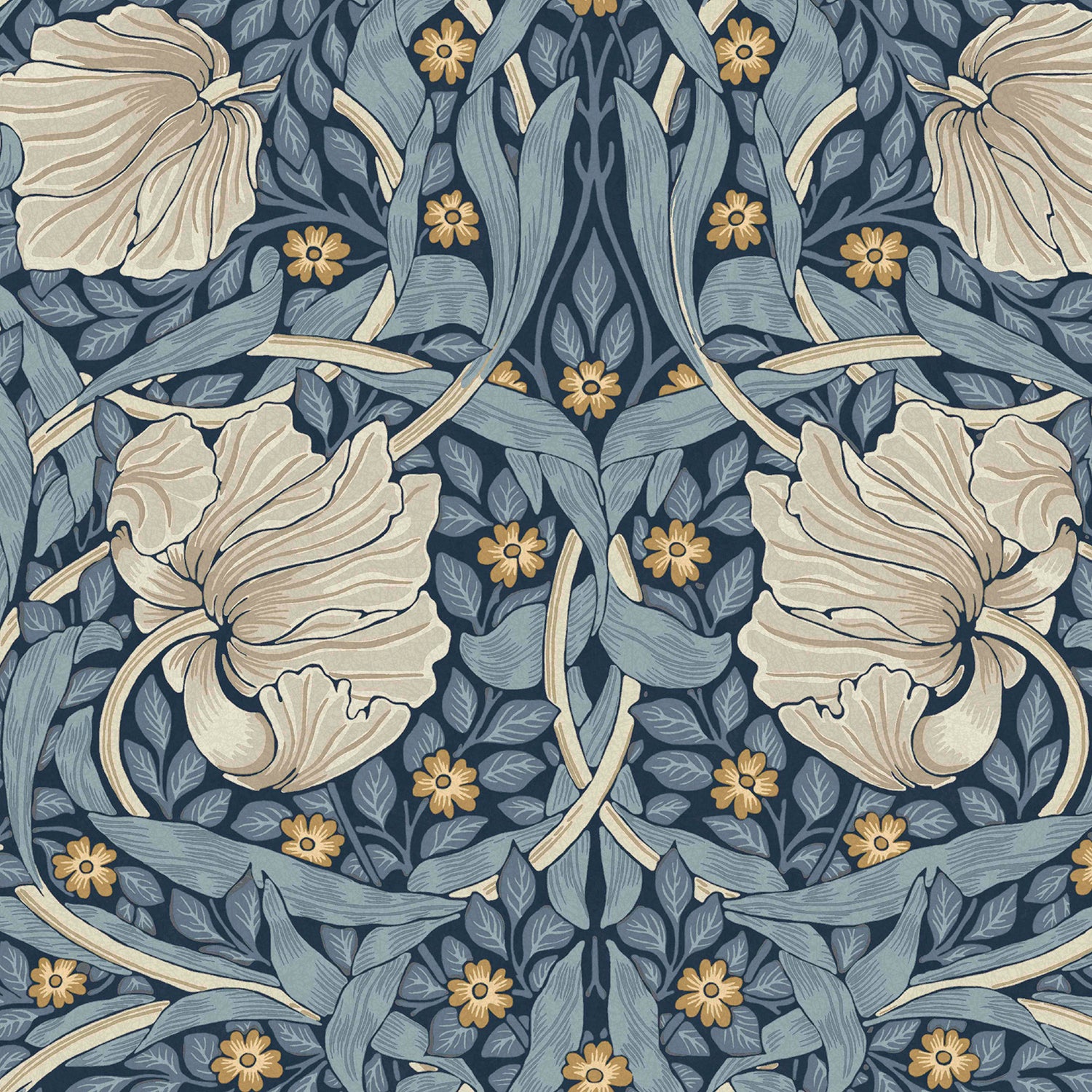 William Morris at Home vliesbehang Pimpernel Blue