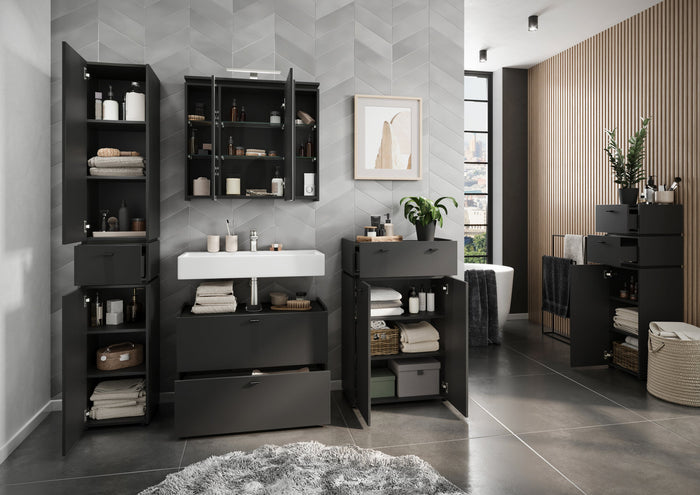 Germania Modesto Grafiet Badkamerkast Laag