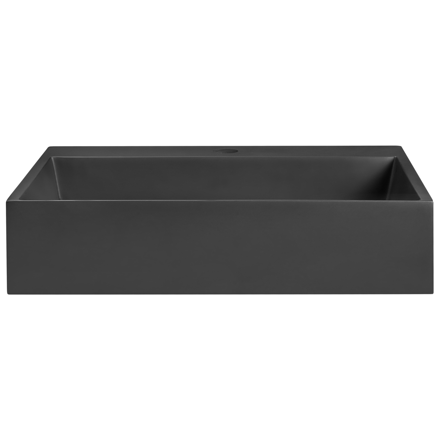 Beliani - QUENKO - Wastafel - Zwart - 50 x 38 cm - Mineraalgietwerk