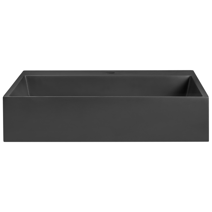 Beliani - QUENKO - Wastafel - Zwart - 50 x 38 cm - Mineraalgietwerk