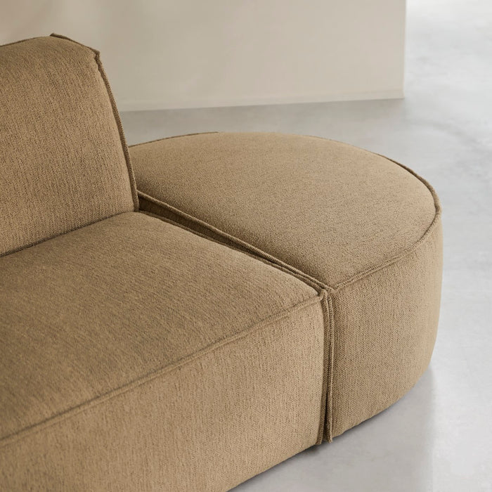 Tikamoon - Modulaire loungefauteuil Dario in camelkleurige stof
