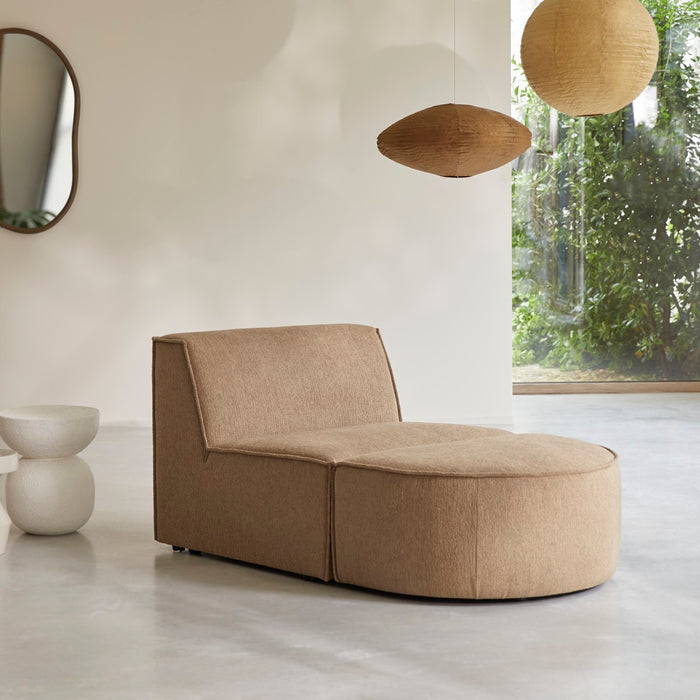 Tikamoon - Modulaire loungefauteuil Dario in camelkleurige stof