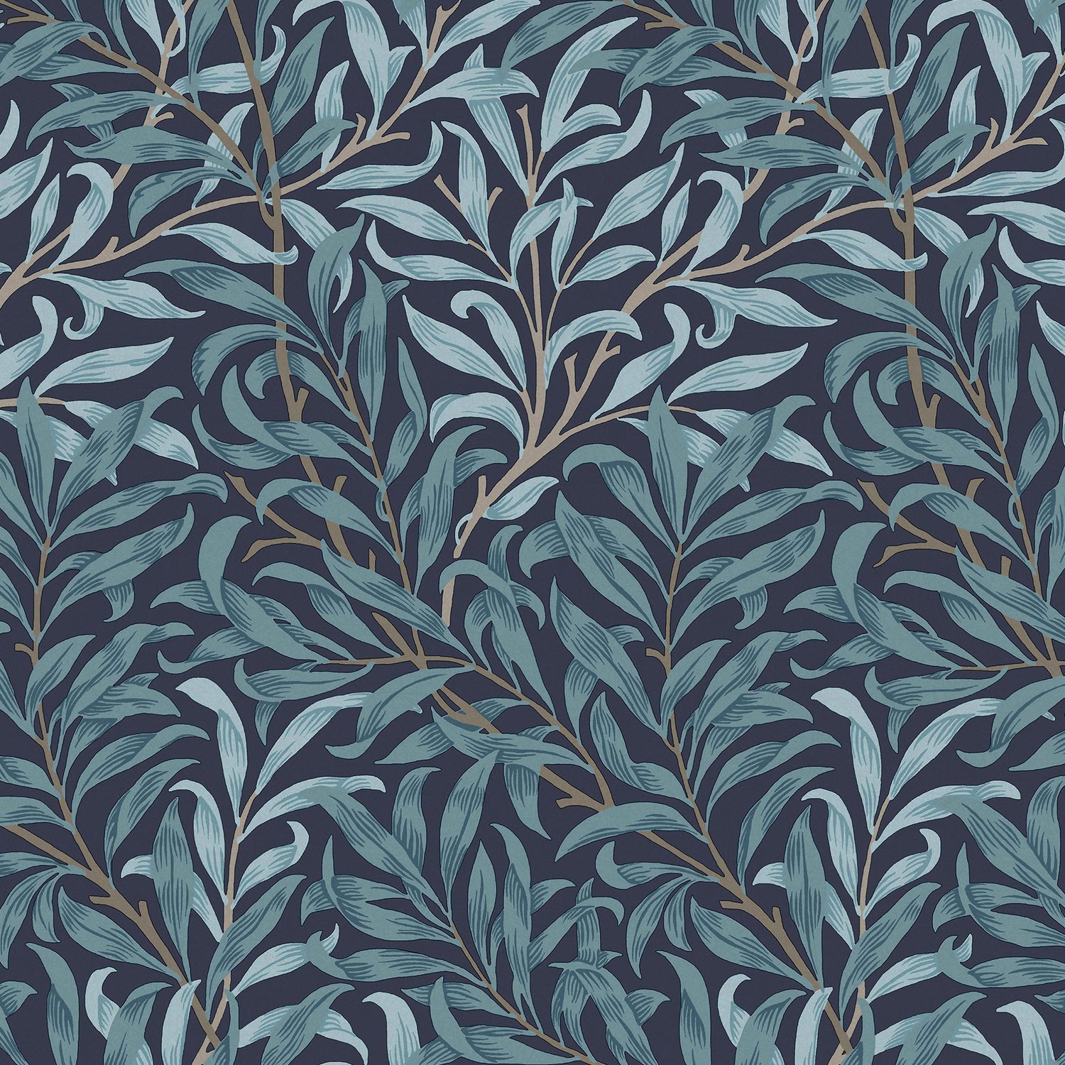 William Morris at Home Vliesbehang Willow Bough Deep blues - 10mx52cm