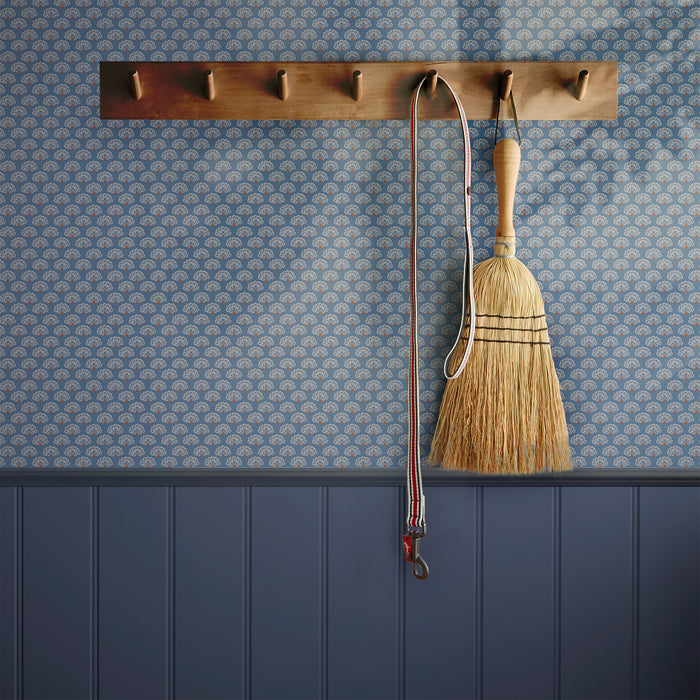 Joules Vliesbehang - Peacock Geo Blue - 1005x52