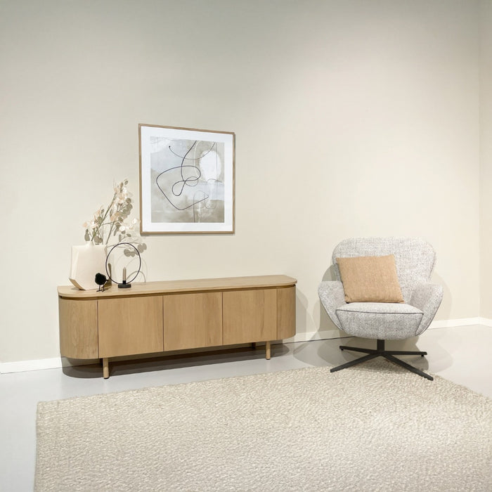 Livingfurn - Tv-meubel Naturel Eiken - 170x43x56cm - Tobago