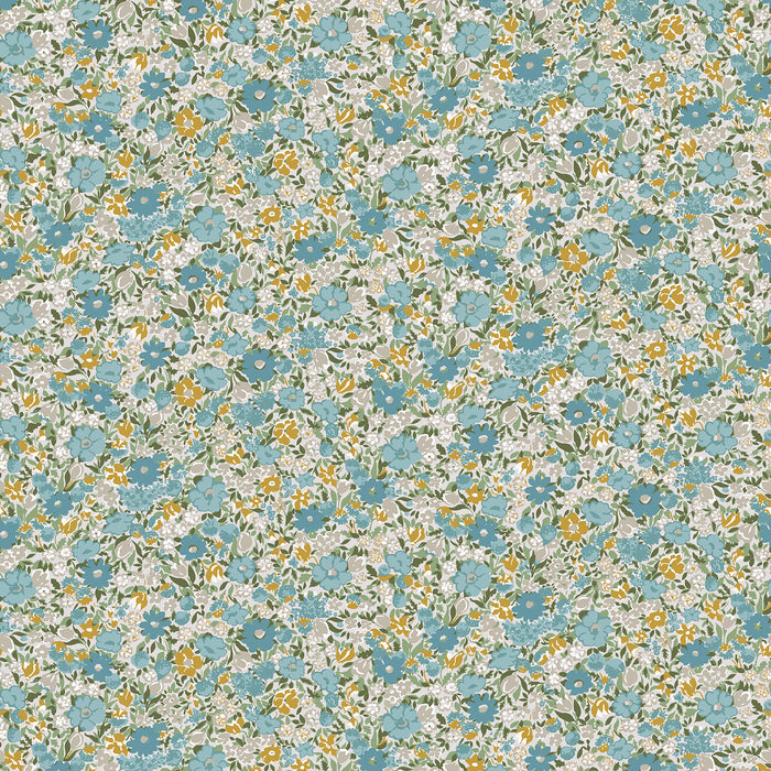 Laura Ashley Loveston Behang - Bloemen - 10mx52cm - Blauw