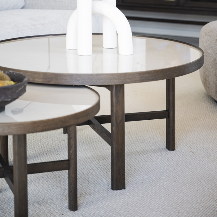 Rowico Home Marsden Ronde Houten Salontafel Ø 90 cm - Bruin