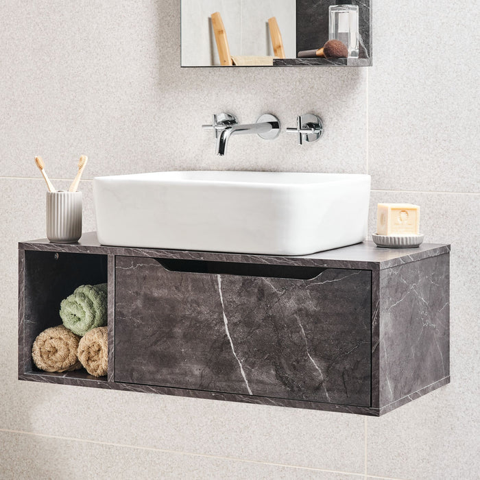 Beliani - CASCAVEL - Badkamerkast - Zwart - 80 x 40 cm - MDP