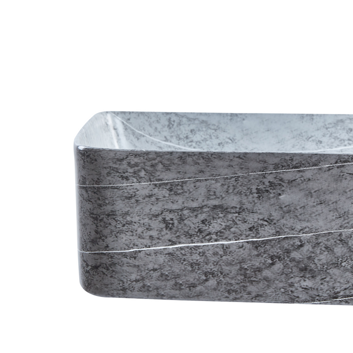 Beliani - ARTAJ - Wastafel - Grijs - 61 x 35 - Keramiek