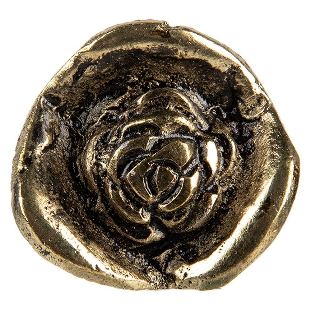 Clayre & Eef Deurknop Bloem Ø 3x3 cm Goudkleurig Metaal