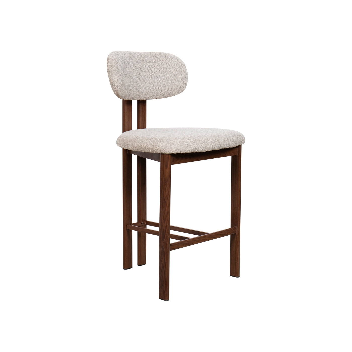 Giga Meubel - Barkruk Walnoot|Beige - Noor - Set van 2