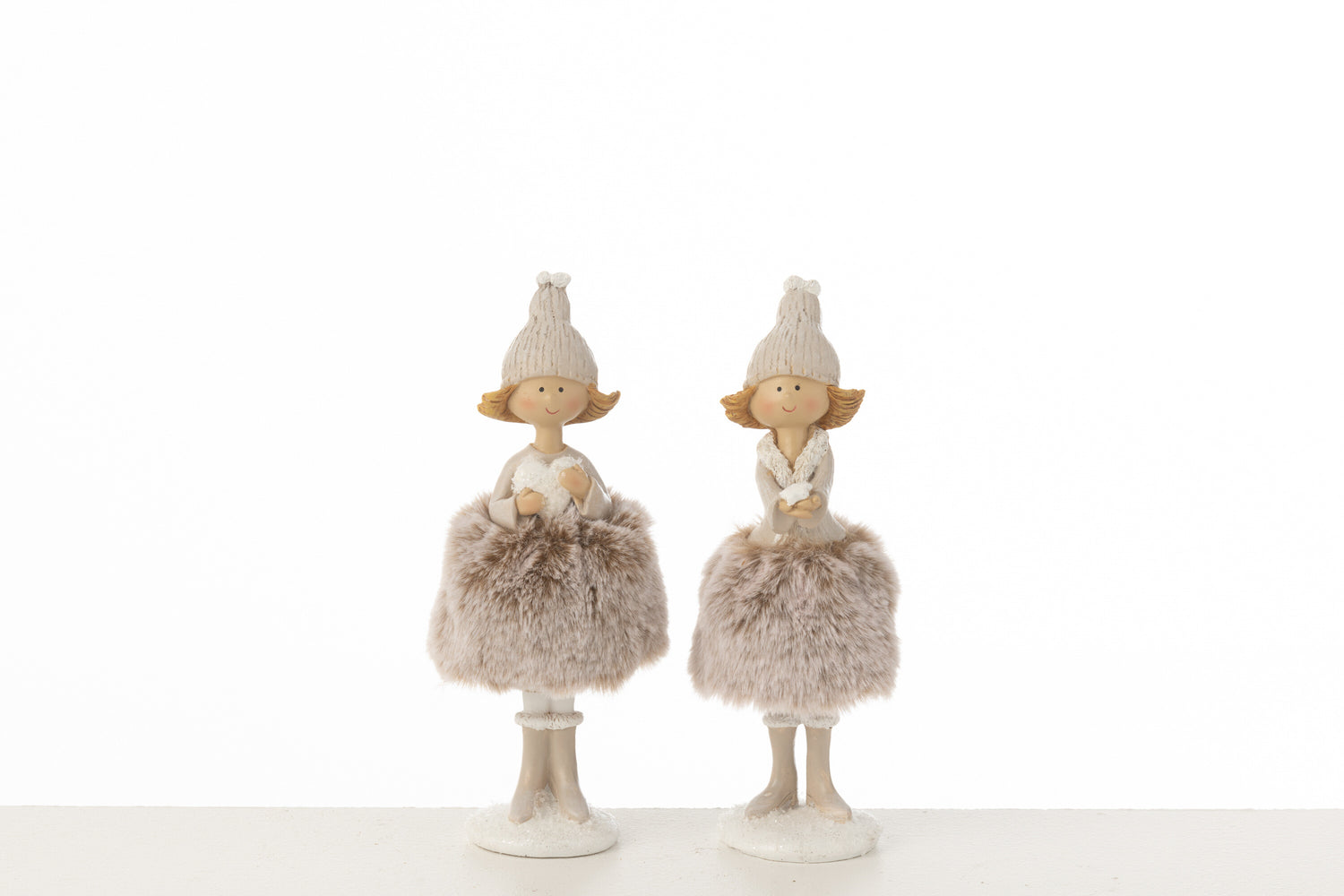 J-Line figuur engel hart + ster bont rok - polyresin - mix -