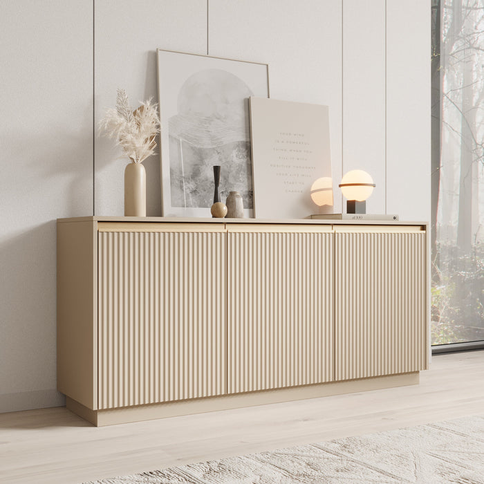 Meubella - Dressoir Remy - Beige - 154 cm