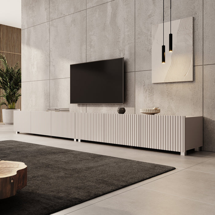 Meubella - TV-Meubel Kenderes - Beige - 300 cm