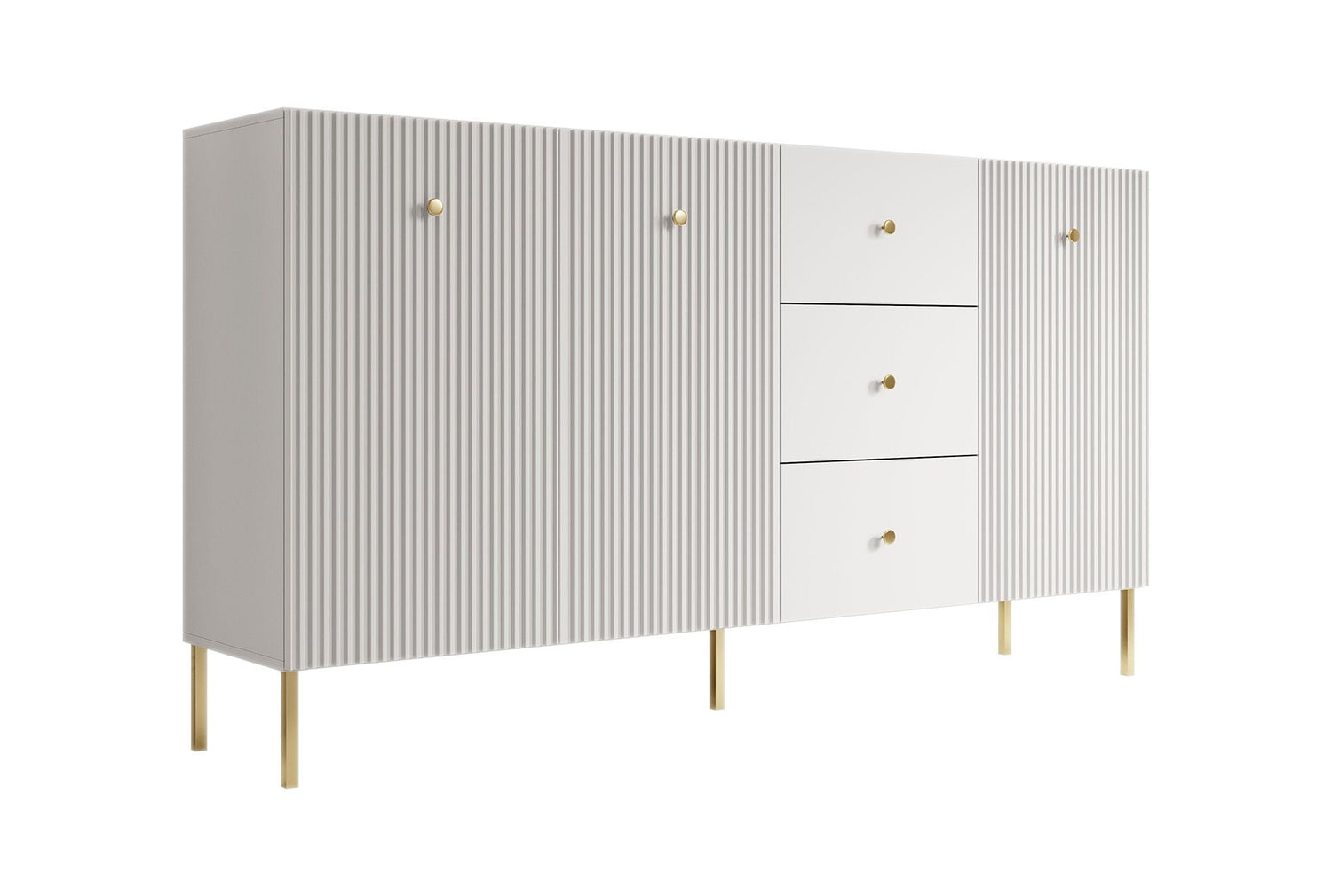 Meubella - Dressoir Vermont - Wit - 180 cm