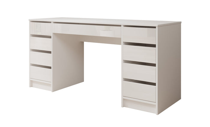 Meubella - Bureau Avio 2 - Wit hoogglans - 154 cm