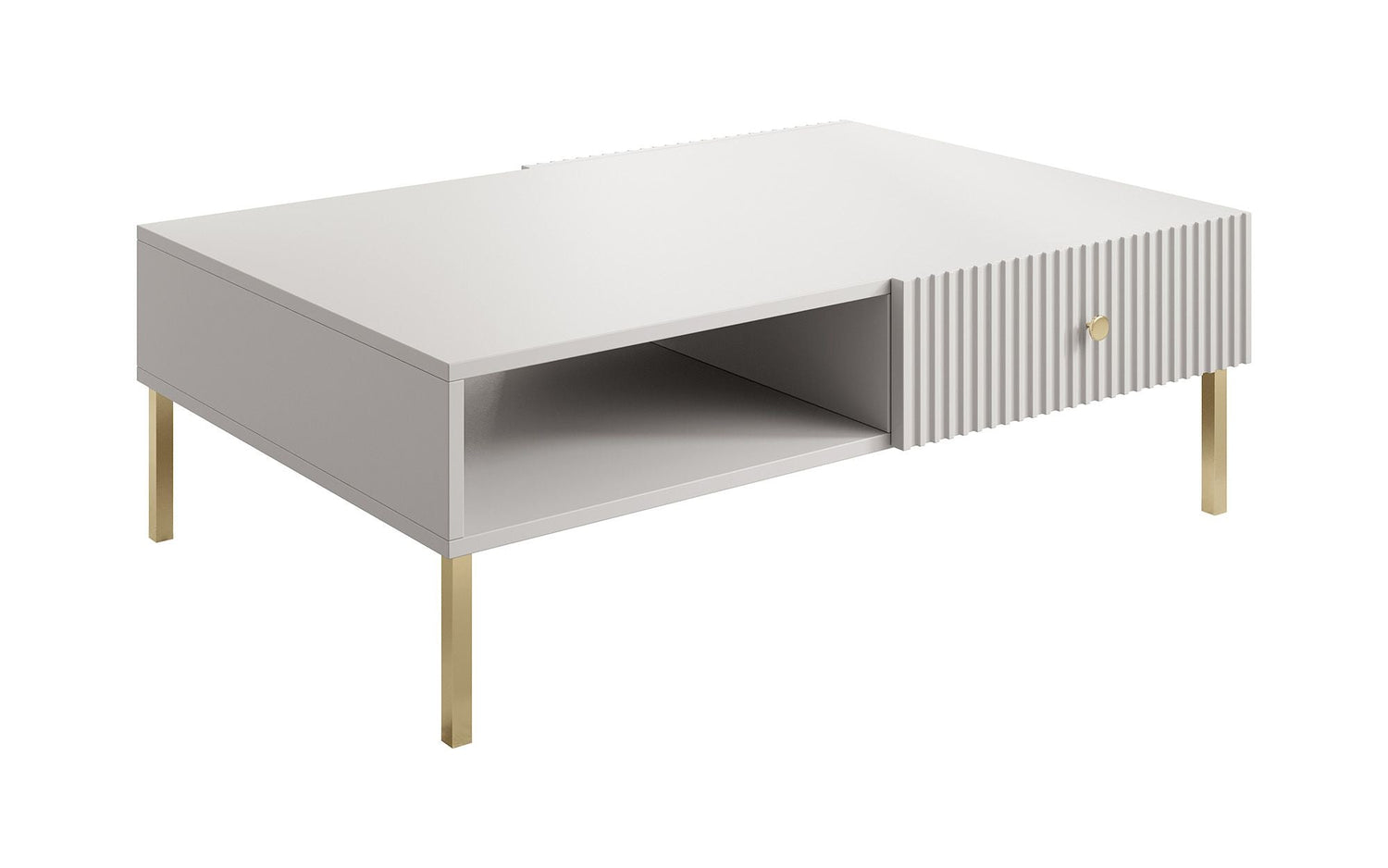 Meubella - Salontafel Vermont - Wit - 102 cm