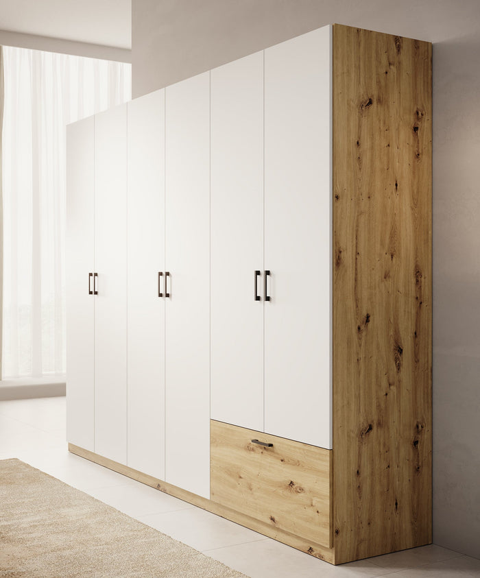 Meubella - Kledingkast Audrey - Wit - 270 cm