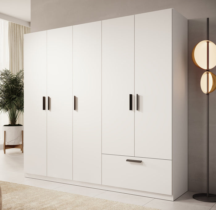 Meubella - Kledingkast Lillian - Wit - 225 cm