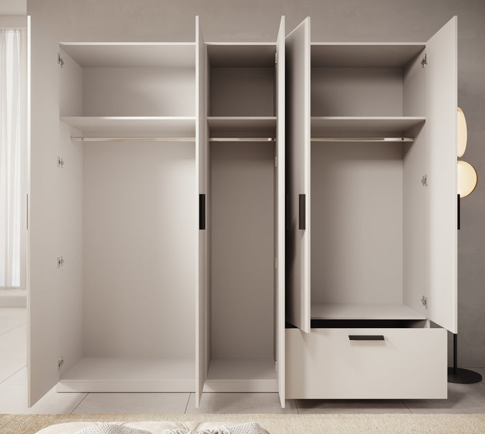 Meubella - Kledingkast Lillian - Wit - 225 cm