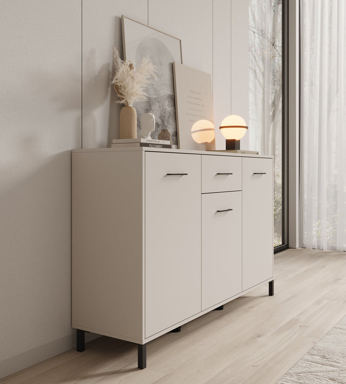 Meubella - Dressoir Vidor - Beige - 138 cm - 1 lade