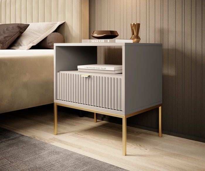 Meubella - Nachtkastje Navil 2 - Beige